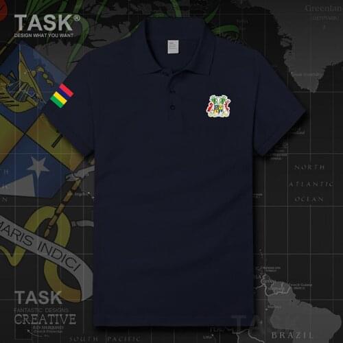 Army Mauritius MUS Maurice Moris Mauritian sweatshirt Military Tactical country Short sleeve Polo shirts cotton lapel Streetwear