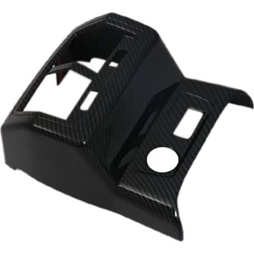 For Q3 2019 2020 2021 Car Rear Armrest Air Conditioner Outlet Vent Cover Trim Carbon Fiber ABS Decor Frame Accessories