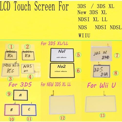 JCD For Nintendo New 3DS XL LL Touch Screen Digitizer Bottom Glass Replacement Parts for wiiu pad 3DS