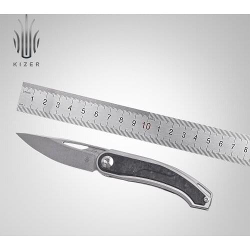 Kizer pocket knife KI3554A1/A2 apus 2020 knives new arrivals titanium+copper/carbon fiber handle outdoor knife