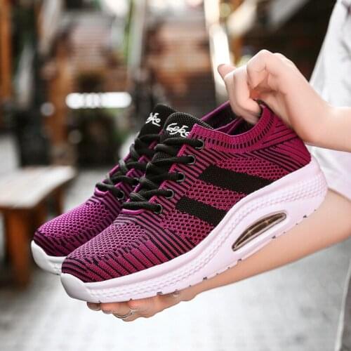 Casual Sneakers Comfortable Womens Tennis Shoes Breathable Training Footwear Air Cushion Female Outdoor Sports Shoes Platform