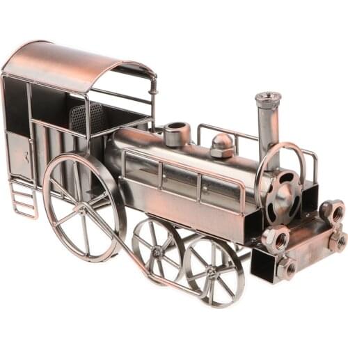 Metal Steam Train Model, Metal Toy Collection Locomotive Model Vintage Metalwork Figurines Decor Gifts