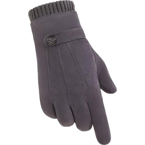 2020 Hot Men Leather Gloves Autumn Winter Warm Touch Screen Full Finger Black Gloves High Quality Wholesale Drop Shipping