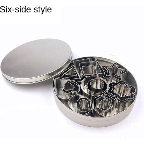 Stainless steel 24-piece cookie mold cookie chocolate cake baking set DIY flower kitchen tool baking accessories baking mould