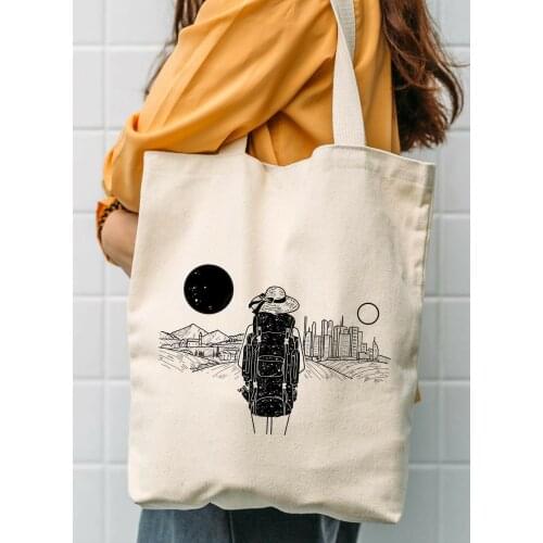 New 2021 Women Shopper Bag Large Capacity Feminine Shoulder Canvas Bag Student Book Vintage Travel Beach Cloth Bag