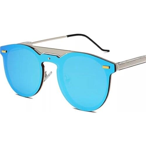 Womens Oval Sunglasses High Quality Black Fashion Metal Round Small Frame for sale with Rivets and Crystal temple Pink Brown