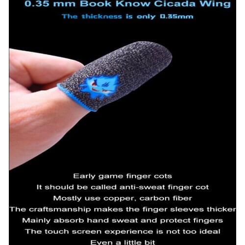 Sweat-Proof Finger Gloves Thumbs Finger Cover Anti-slip Cot Sleeves For PUBG Touch Screen Game Ultra-thin Durable Finger Covers