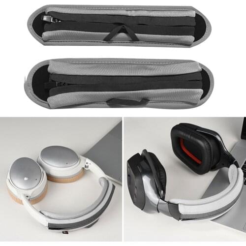 Portable Headband Cover with Zipper Headband Universal Headphones Cushion Pad Protector Entertainment Earphone Supplies