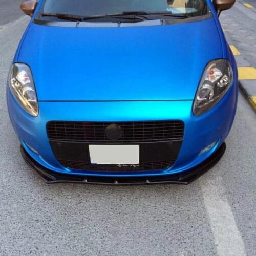 Fiat Grande Punto - Punto Evo Front Bumper Lip Attachment Gloss Black 3 Pcs