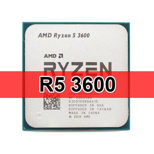 AMD Ryzen 5 3600 R5 3600 3.6GHz Six-Core Twelve-Thread CPU Processor 7NM 65W L3=32M 100-000000031 Socket AM4 no fan