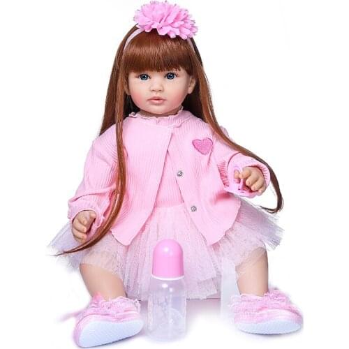 60cm real alive Reborn Toddler baby Doll Toy Lifelike silicone Vinyl reborn doll girl Princess bebe reborn bonecas gift