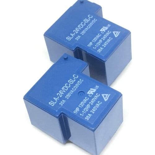 T90 Coil Relay 24VDC 30A 250VAC 30VDC 6 pin 1NO 1NC SLA-24VDC-SL-C PCB Type Power Relays