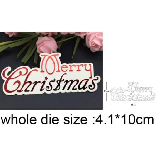 Merry Christmas Metal Cutting Dies stamp and dies Stencils DIY Scrapbooking dies album Cards Making Embossing Die Cut Craft dies