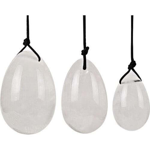 3Pcs/Set Natural Crystal Yoni Egg Sphere Women Pelvic Floor Muscle Kegel Exercise Tightening Vaginal Ben Wa Ball Eggs Dropship