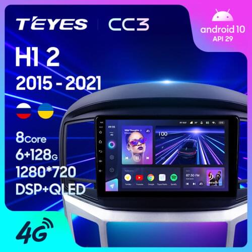 TEYES CC3 For Hyundai H1 2 2017 - 2018 Car Radio Multimedia Video Player Navigation stereo GPS Android 10 No 2din 2 din dvd