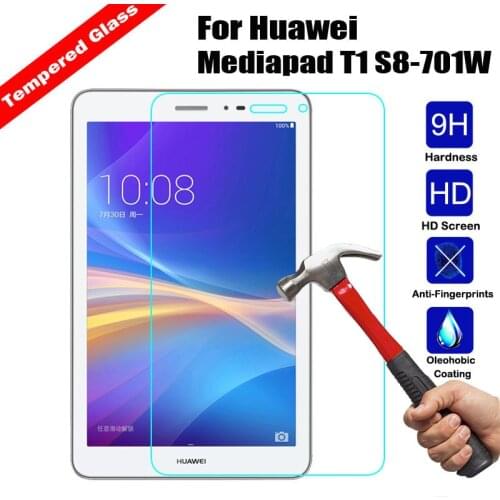 Ultra Clear Screen Protector For Huawei Mediapad T1 8.0" S8-701W Tempered Glass Tablet Protective Film Guard Glass Ultra Thin 9H