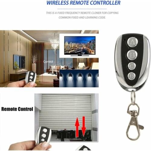 1 Piece 4 Keys Universal Garage Door Remote Control 433Mhz Opener Cloning 4 Key Car Rolling Code Gate 433 Remote Control