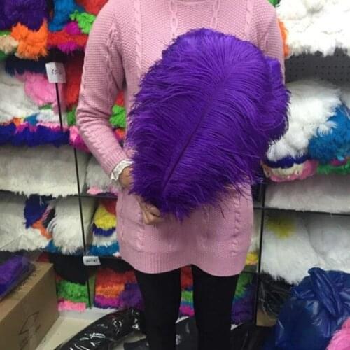 2016 50 pcs purple ostrich feathers.High quality ostrich plumage 45-50cm 18-20 inches headwear performance plume decoration
