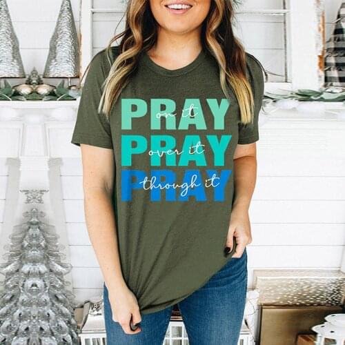 2021 Fashion Women Summer Casual Blouse Green Female O Neck Short Sleeve Letter Print Tee Shirt Loose Ladies Tunic Tops