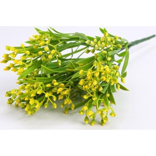 5 Branch Artificial Flower Branch Fake Plants Star Fruit Grass Leaves Flower Arrangement Supplies
