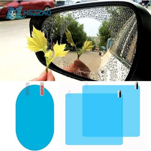 6 Pcs Car Rearview Mirror Protective Film Anti Fog Rain Window Clear Rainproof Rear View Mirror Protective Auto Accessories