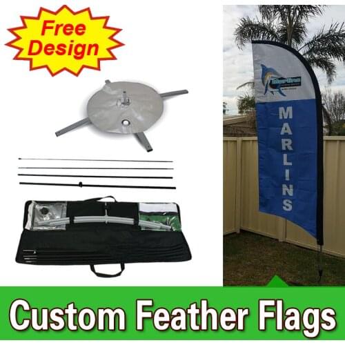 Free Design Free Shipping Double Sided Cross Base Flag Banners Cheap Blade Banner Display Flags Feather Banners Custom