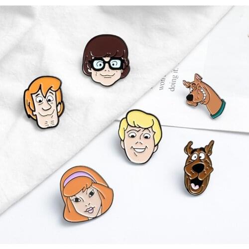 HOSENG Anime Movie Cartoon Brown Dog Animals Brooch Fashion Backpack Lapel Alloy Jewelry Enamel Pin Cute Birthday Gift HS_349