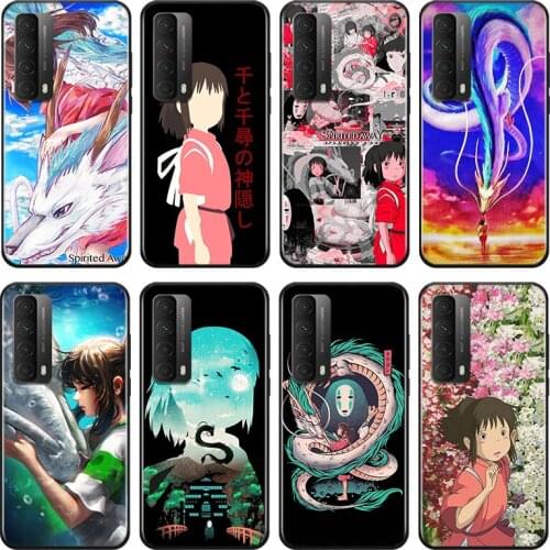 Anime Spirited Away For Huawei Y9A Y9S Y9 Y8P Y8S Y7A Y7P Y7 Y6 Y6P Y6S Y5P Y5 Prime Pro 2019 2020 Black Soft Phone Case