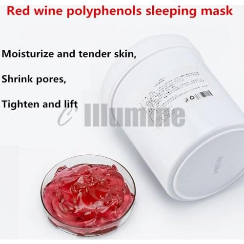 Red Wine Gel Jelly Sleeping Mask Anti-Aging 1kg Skin Lightening Moisturizing Pores Shrink Beauty Salon Skin Care