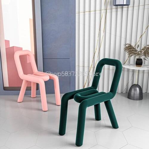French Simple Modern Creative Special Shaped Chair Nordic Original Designer Dining Chair Net Red Leisure Single Chair