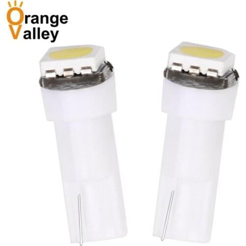 50pcs Big Promotion Super Bright T5 74 1 SMD 5050 LED light Car Auto Light Source Interior Dashboard Bulb Lamps DC12V