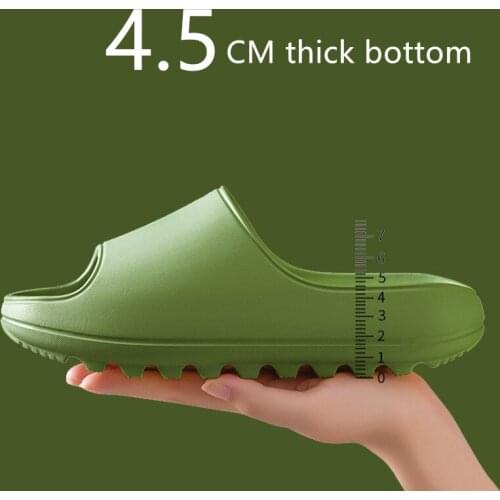 Summer Simple And Versatile 4.5CM Thick-Soled Couple Home Shoes EVA Non-Slip Deodorant Outer Wear Casual Female Beach Slippers