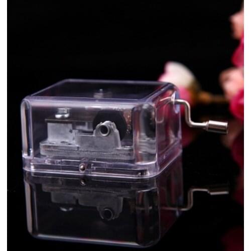 Small Music Box DIY Craft Vintage Musical Gold Hand Castle In The Sky The Blue Danube Music Box Christmas Gift Birthday Gift C