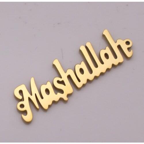 Mashallah stainless steel small Pendant islam muslim jewelry