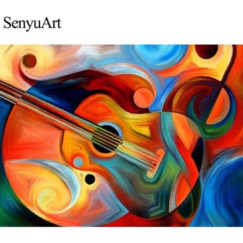 SenyuArt Diamond Painting Full Round Embroidery Picture Mosaic Art Accessories Violin Guitar Paiting Cross Stitch Kit Home Decor