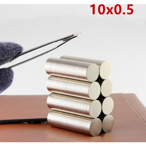 100Pcs Mini Small N35 Round Magnet 10x0.5mm 10*0.5mm Neodymium Magnet Permanent NdFeB magnet 0.5 mm magnet