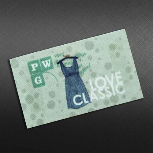 Custom clothing labels, Custom garment woven satin labels neck label with colorful printing