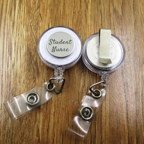 Student Nurse ID Badge Reel gift for him/her friend family retractable recoil id badge holder work fun