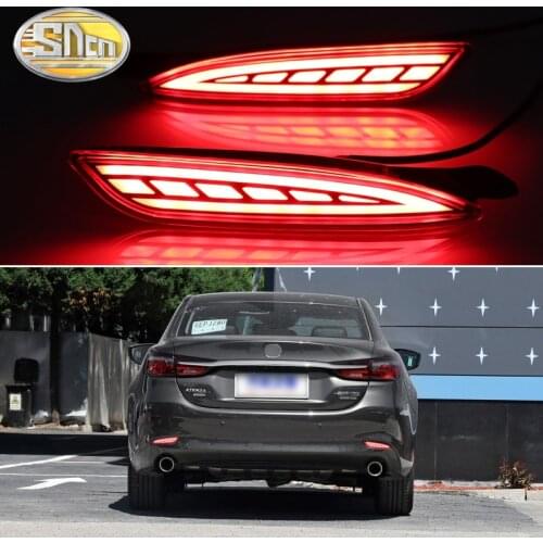 3-in-1 Functions LED Reflector Lamp Rear Fog Lamp Bumper Light Brake Light Dynamic Turn Signal For Mazda 6 2019 - 2020 Atenza
