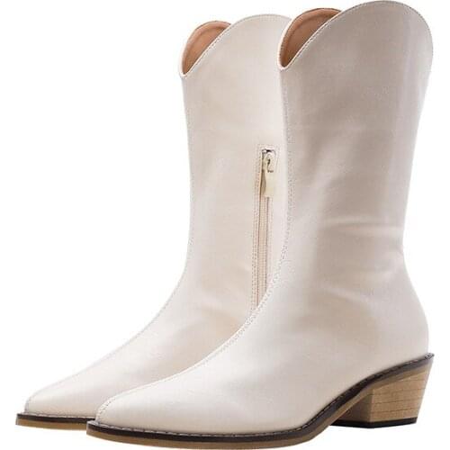 Womens summer 2021 new Martin boots thick heel pointed toe short boots women