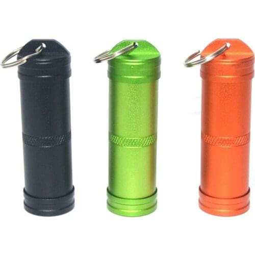 1PC Aluminum Alloy Waterproof Canister Medicine Seal Capsule Bottle Outdoor Camping EDC Tool Waterproof Bottle