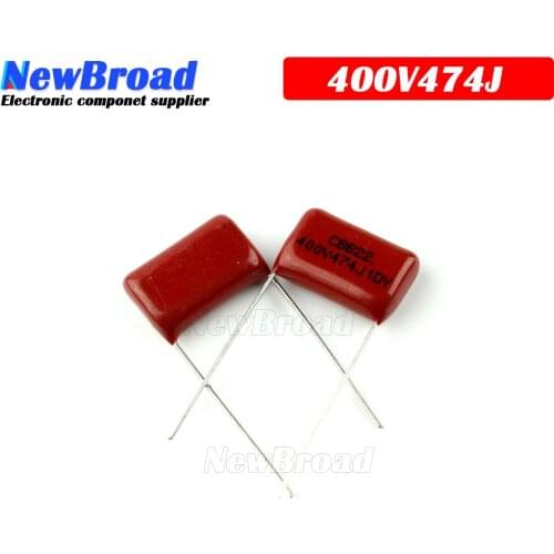 10PCS 400V474J 0.47UF Pitch 15mm 470NF 400V 474 CBB Polypropylene film capacitor