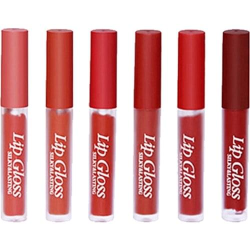 6 Packs Smooth Makeup Lip Gloss Hydrating Liquid Lipstick Lip Tint Stain Kit