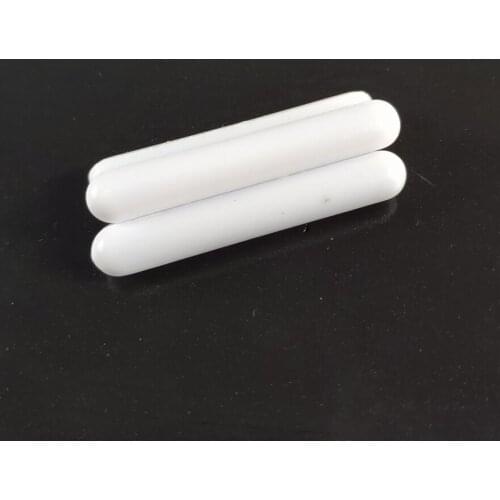 C15x55mm 2pcs PTFE Magnetic Stirrer Mixer Stir Bars PTFE Stirring Bars White Spin Bars Without Pivot Ring