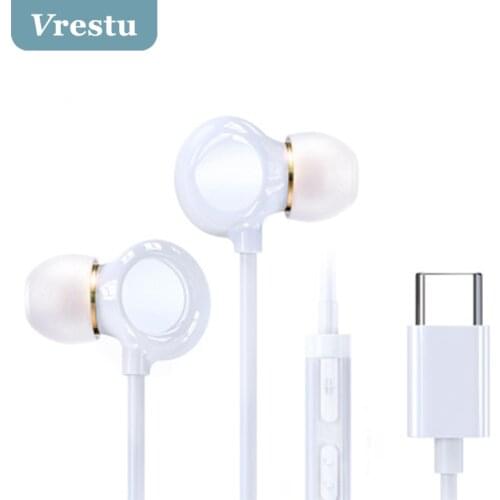 Ceramic Exquisite Headphone 3.5mm Jack3 5 Type C Plug Wired Earphone Hifi Fone De for Huawei Xiaomi Redmi Oneplus Bass 3D Stereo