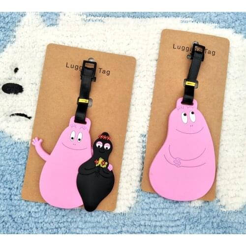 LISM PINK PAPA Anime Travel Accessories Luggage Tag Suitcase ID Address Portable Tags Holder Baggage Label New