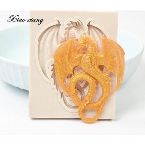 Luyou DIY Silicone Mold Dragon Crafts Decorating Cake Candy Making fondant slicone molds for cake decorations FM1357