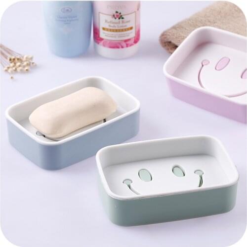 Multi-functional household storage soap box Bathroom Shower Double layer Soap Box Dish Storage Plate Tray Holder Case Container