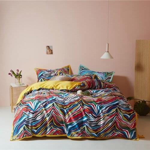 Fashion Zebra 600TC Egyptian Cotton Bedding Sets Queen King Size Duvet Cover Flat/Fitted Sheet Pillowcase