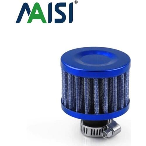 Motorcycle Air Filters 12mm Universal Interface Sliver Car Cone Cold Air Intake Filter Turbo Vent Crankcase Breather Air Filter